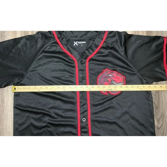 Excision Headbanger Baseball Jersey Tour Men's L EDM Electronic Music DJ T-Rex - Picture 4 of 7